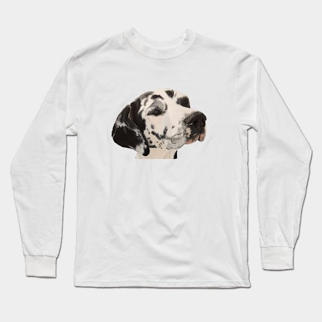 Harlequin Great Dane Long Sleeve T-Shirt by Kinship Arts